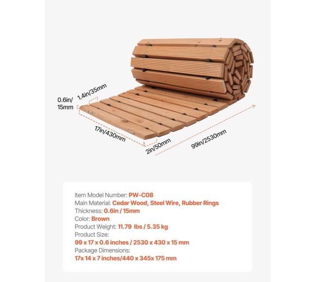 Medinis sodo takas, 244 cm x 43 cm6