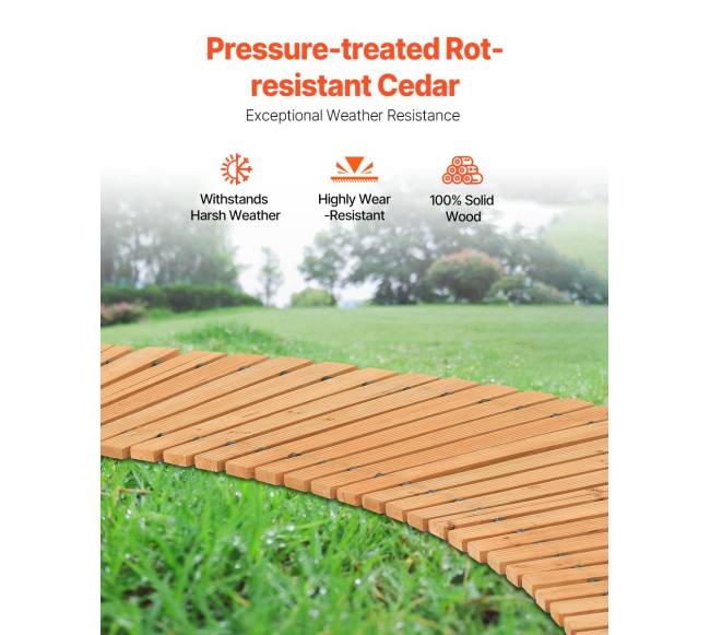 Medinė sodo takas 2.13 m x 43 cm3