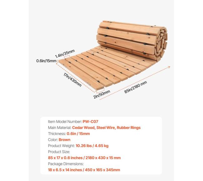 Medinė sodo takas 2.13 m x 43 cm6