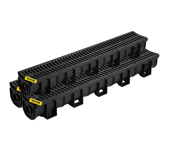 drenažo kanalų rinkinys su plastikine grotele0