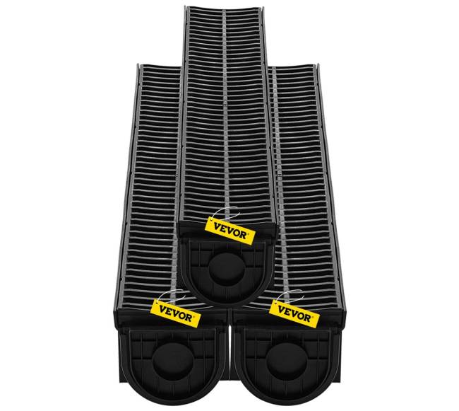 drenažo kanalų rinkinys su plastikine grotele10