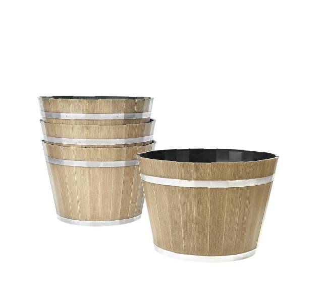 4 vnt. 300 mm statinaitės dizaino vazonai0