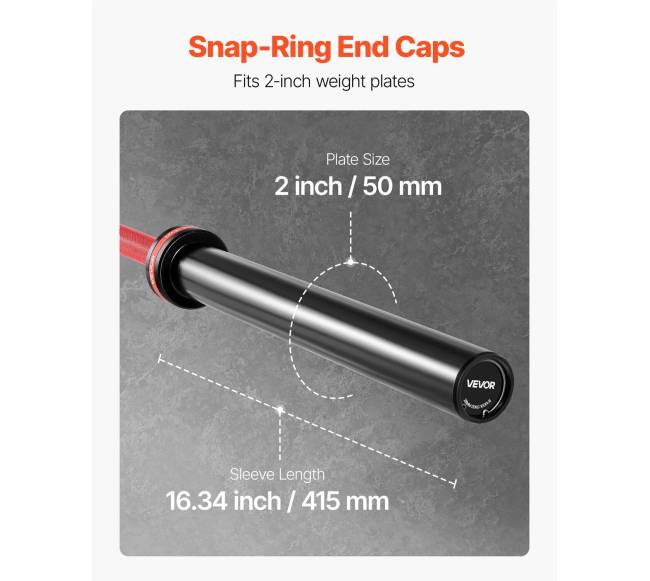 220 cm štanga su 2 colių diskais4