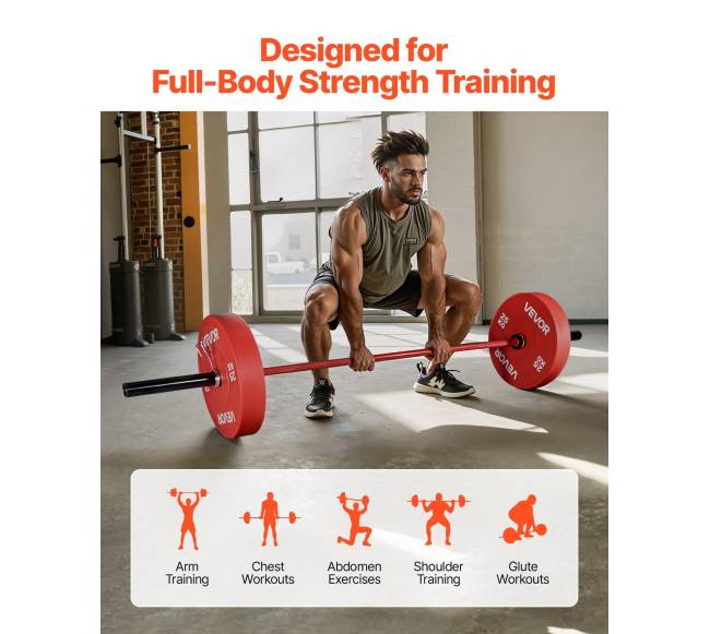 220 cm štanga su 2 colių diskais5