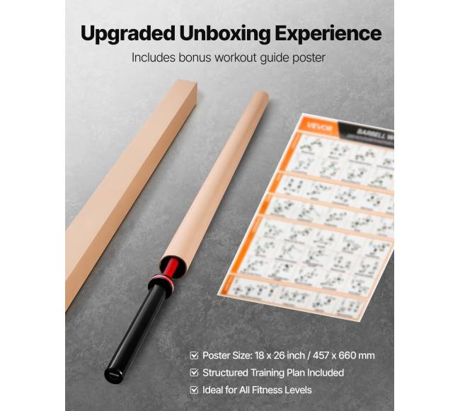 220 cm štanga su 2 colių diskais6