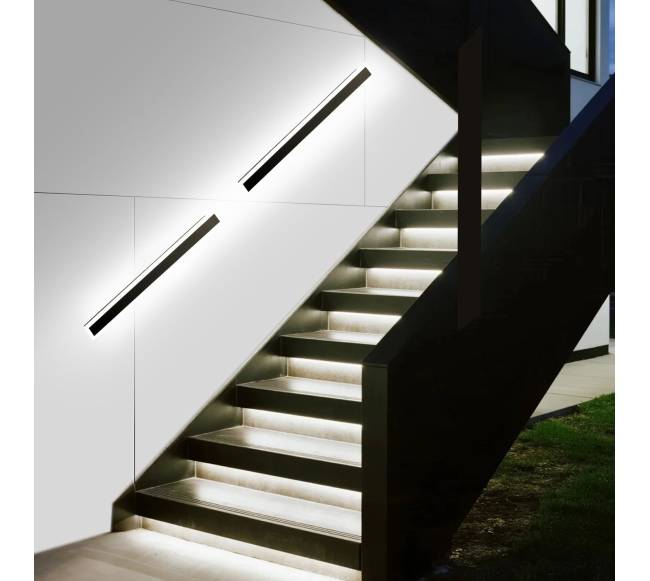 Lauko sieniniai šviestuvai, 2 vnt., 1000 mm ilgio7