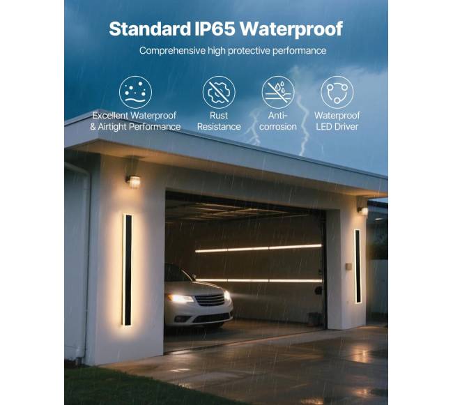 Lauko sieniniai šviestuvai, 2 vnt., IP65, 3000K3