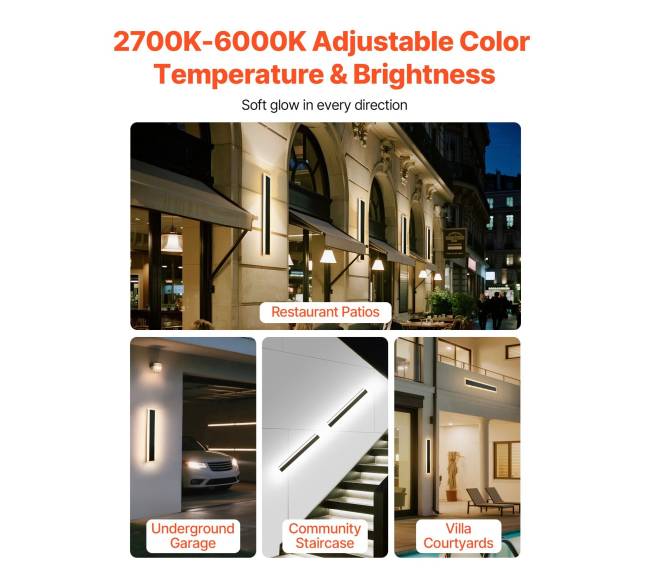 Lauko sieniniai šviestuvai, modernūs, 2 vnt., IP652