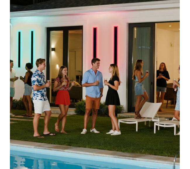 Lauko sieniniai šviestuvai, 2 vnt., 1 m, IP650