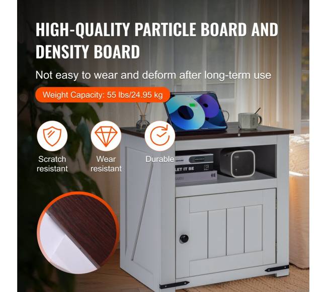 Sodybos stiliaus staliukas su USB prievadais2