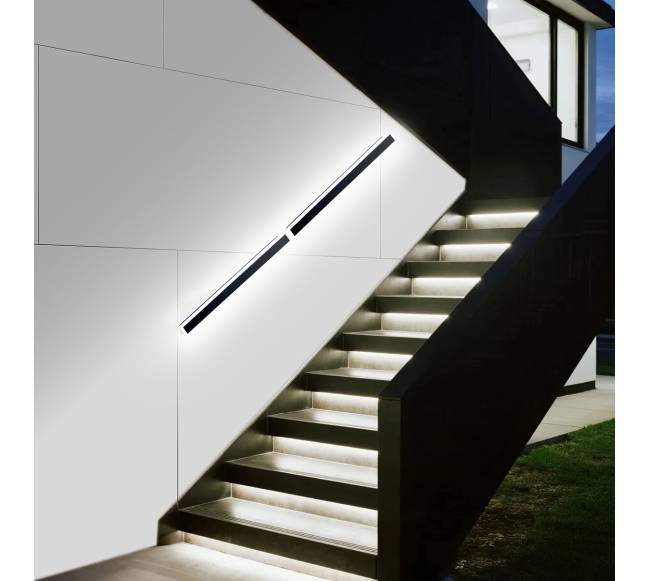 Lauko sieniniai šviestuvai, 2 vnt., 1 m, IP657