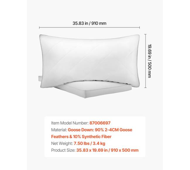 Pagalvės miegui, 2 vnt., vyriškas dydis6