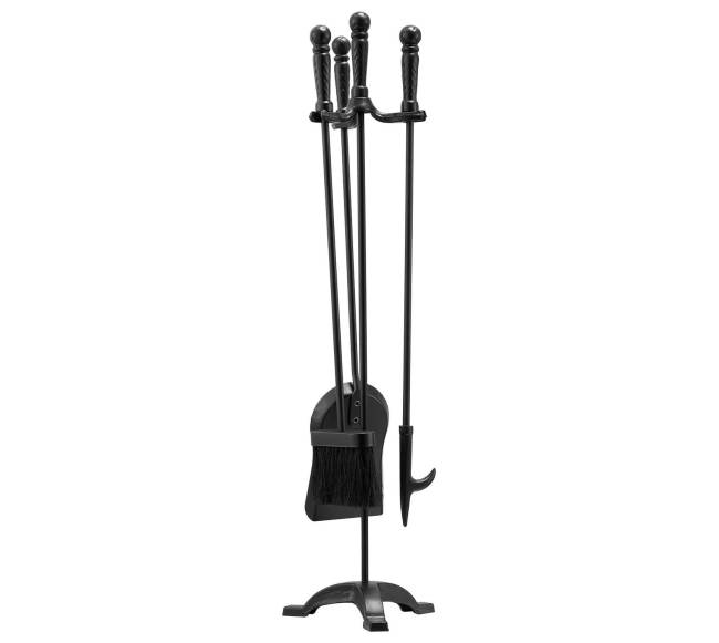 Židinio įrankių rinkinys, 4 dalių su stovu0