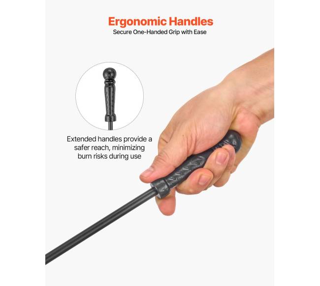 Židinio įrankių rinkinys, 4 dalių su stovu3