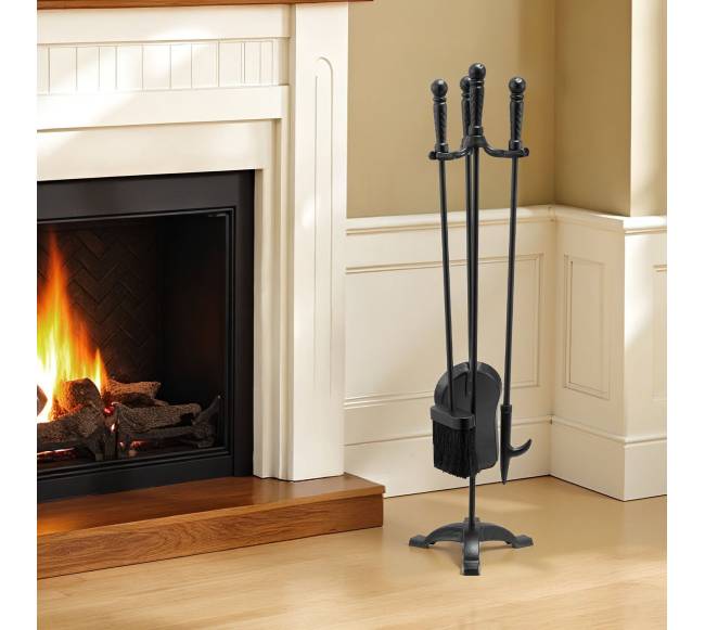 Židinio įrankių rinkinys, 4 dalių su stovu7