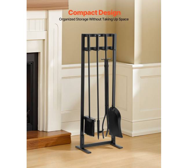 Židinio įrankių rinkinys su laikikliu, juodas4