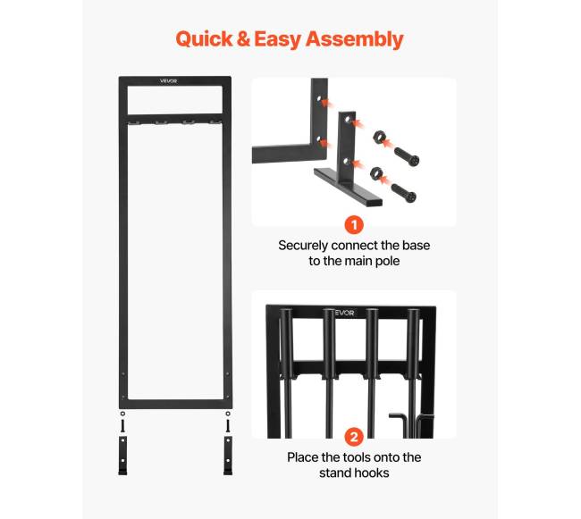 Židinio įrankių rinkinys su laikikliu, juodas5