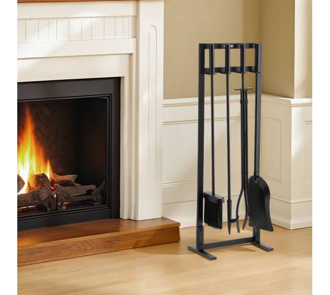 Židinio įrankių rinkinys su laikikliu, juodas7