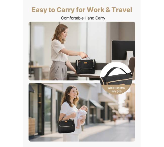 Nešiojama pientraukio rankinė su kilimėliu5