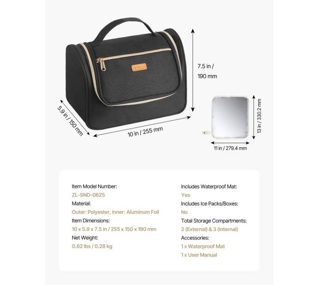 Nešiojama pientraukio rankinė su kilimėliu6