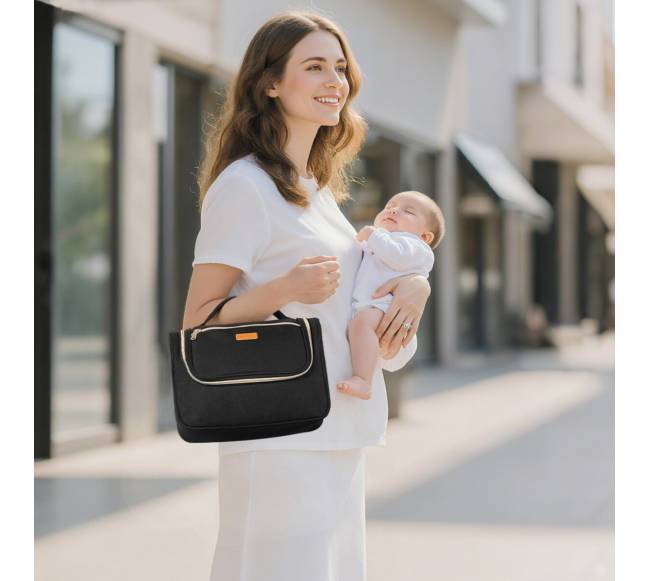 Nešiojama pientraukio rankinė su kilimėliu7