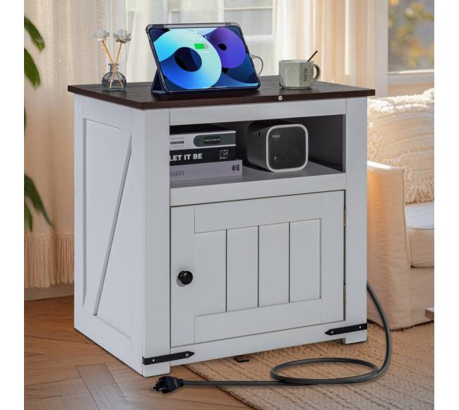 Sodybos stiliaus staliukas su USB prievadais7