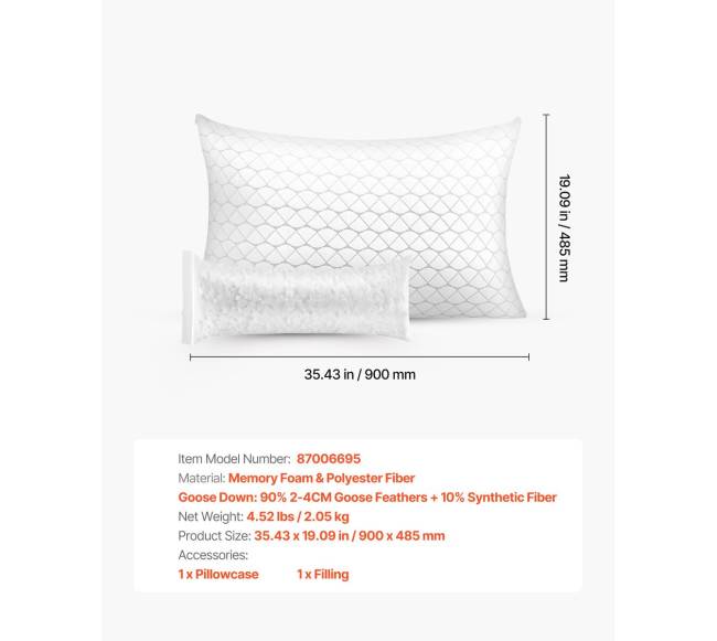 Karališko dydžio atminties putų pagalvė6