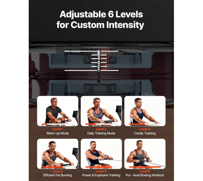 Medinė vandens irklavimo mašina su LCD ekranu3