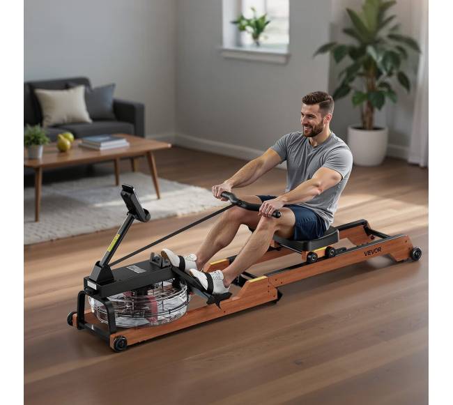 Medinė vandens irklavimo mašina su LCD ekranu7