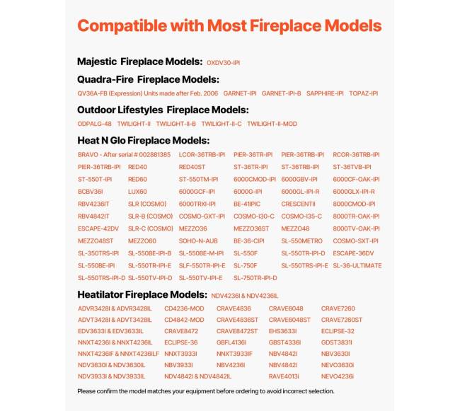 Dujų uždegimo mazgas Heatilator, Heat & Glo4