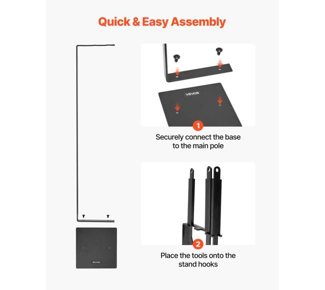 Židinio įrankių rinkinys su stoveliu juodas5