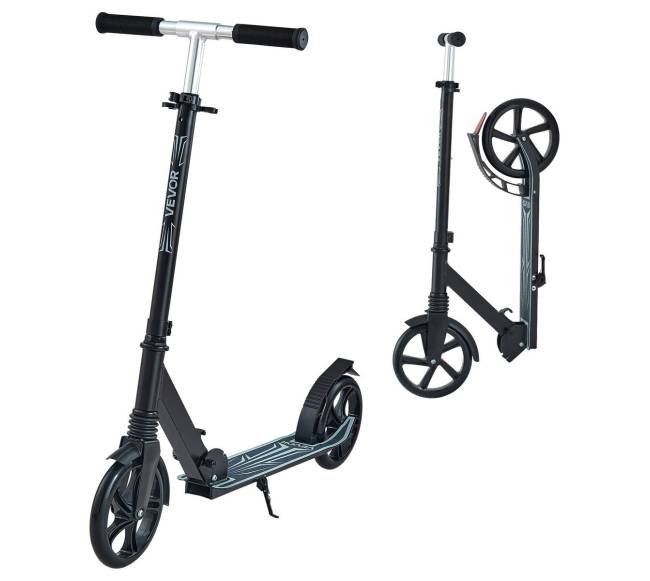 Juodas paspirtukas suaugusiems ir vaikams0