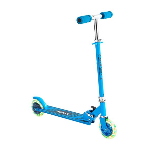 Vaikiškas paspirtukas su šviečiančiais ratais9