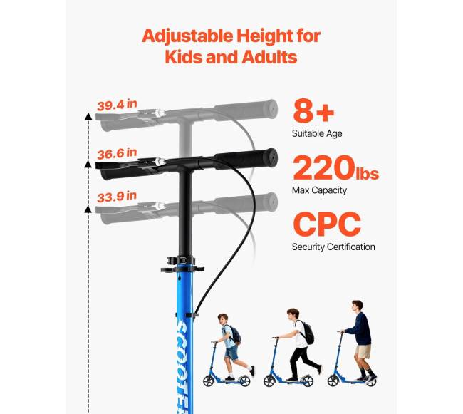 Vaikiškas paspirtukas su reguliuojamu vairu1
