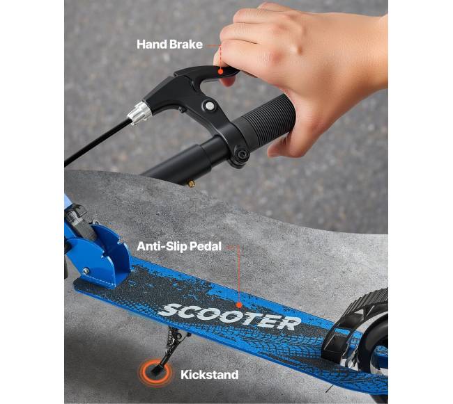 Vaikiškas paspirtukas su reguliuojamu vairu4