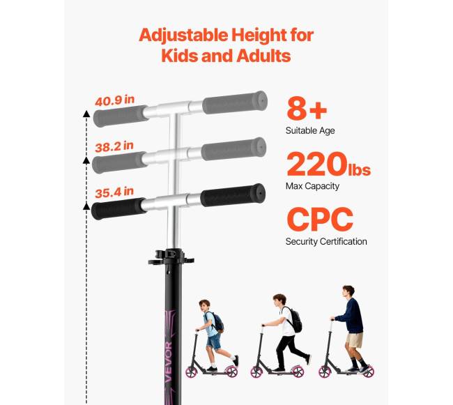 Vaikiškas paspirtukas su reguliuojamu vairu1