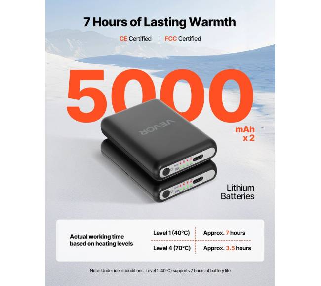 Elektriniai šildomi kojines su 5000mAh baterija3