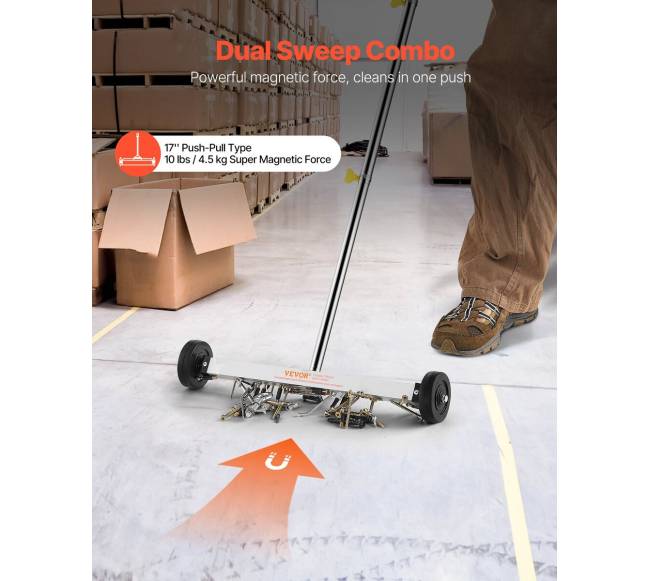 Magnetinis šlavėjas su ratais 43 cm 4.5 kg1