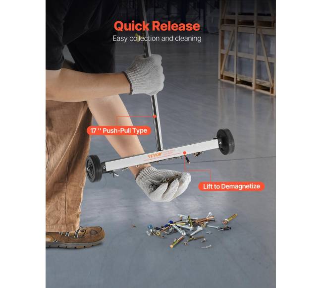 Magnetinis šlavėjas su ratais 43 cm 4.5 kg3