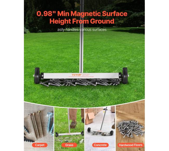 Magnetinis šlavėjas su ratais 43 cm 4.5 kg5