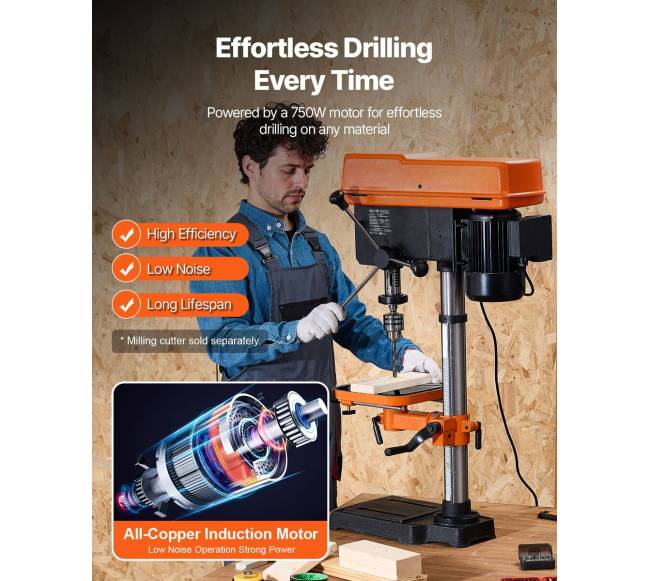 764 mm stalo gręžimo presas su LED apšvietimu1