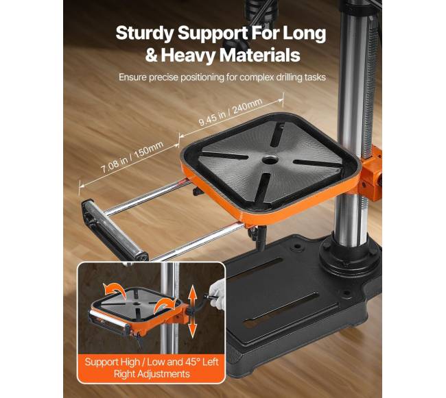 764 mm stalo gręžimo presas su LED apšvietimu5