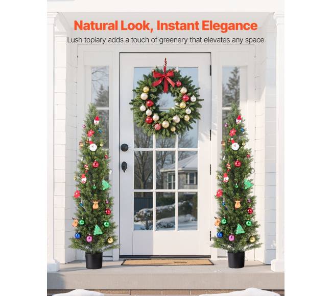 Dirbtinės tujų formos medžiai dekorui, 2 vnt.1