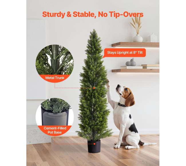 Dirbtinės tujų formos medžiai dekorui, 2 vnt.5