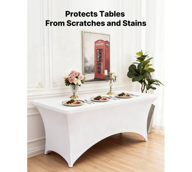 6 dalių staltiesių rinkinys 8FT stačiakampiams stalams1
