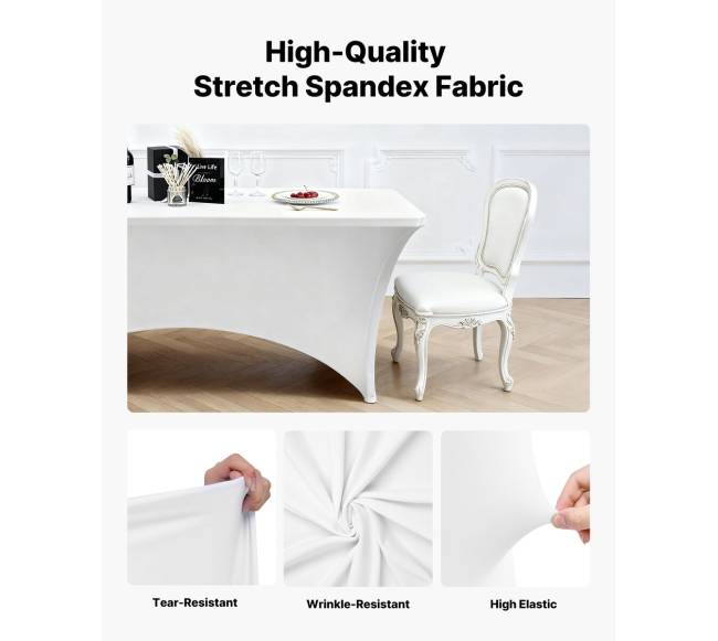 6 dalių staltiesių rinkinys 8FT stačiakampiams stalams2