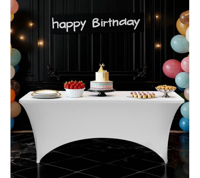 6 dalių staltiesių rinkinys 8FT stačiakampiams stalams7