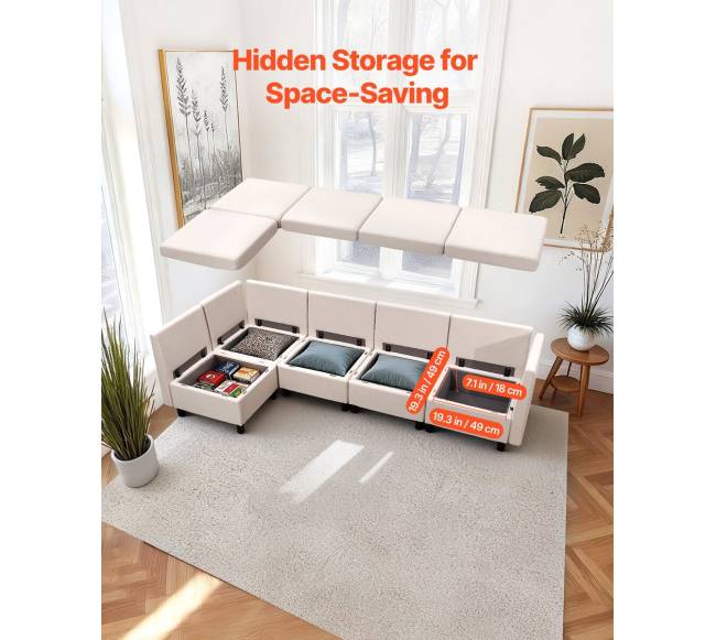 Modulinė 5 vietų sofa su paslėpta saugykla2