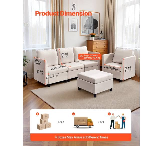 Modulinė 5 vietų sofa su paslėpta saugykla3