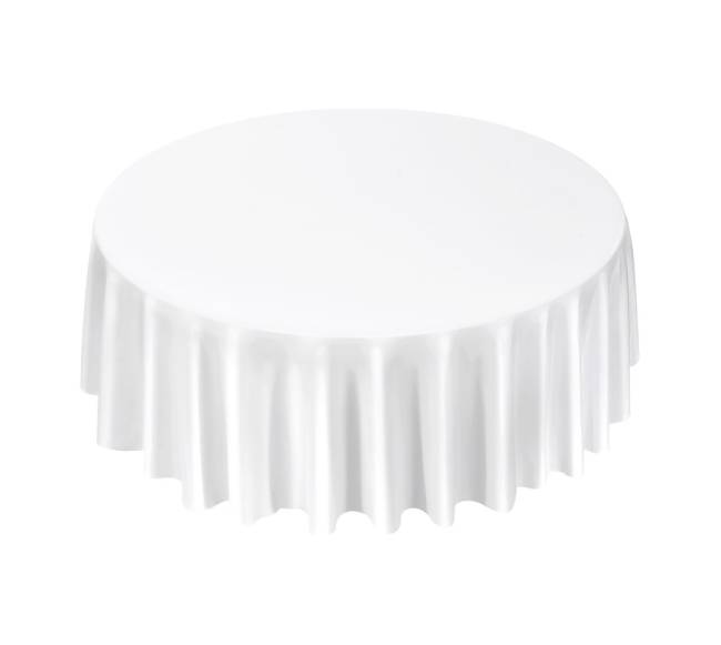 Baltos apvalios staltiesės 6 vnt. 304,8 cm0